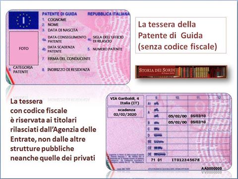 Codice fiscale documento identificativo