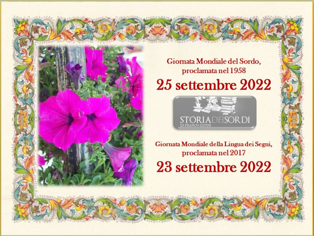 Giornata dedicata alle persone sorde 2022